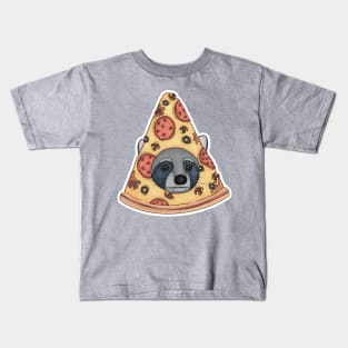 Raccoon in Pizza Kids T-Shirt